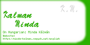 kalman minda business card