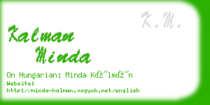 kalman minda business card